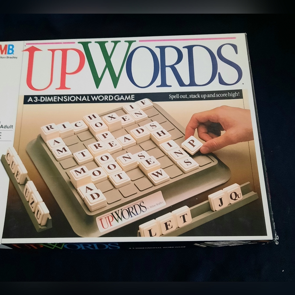Vintage -UPWORDS Game A 3-Dimensional Word Game Milton Bradley, Complete 1988